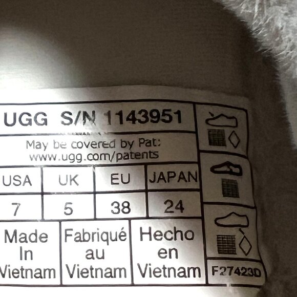 UGG Womens White Lime Spaceslider Tech Slide Platform Sandal Size 7 Slip On - Picture 9 of 9